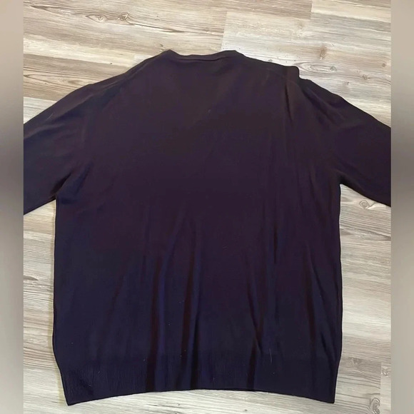 Giorgiolini V-Neck Sweater Mens XXL Brown 100% ExtraFine Merino Wool Italy NWT - Picture 3 of 12